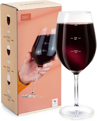 Produktbild von XL Weinglas 560ml mit Stimmungsanzeiger