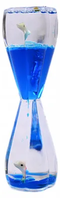 Produktbild von Große Gel-Sanduhr mit Figur für Kinder 3 Min Flüssig-Timer Wasseruhr Bunt Spielzeug