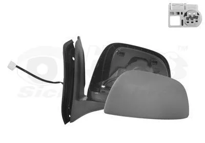 Produktbild von VAN WEZEL 5263807 Außenspiegel Seitenspiegel Links für SUZUKI SX4 (EY, GY) Konvex Unbeheizt Grundiert