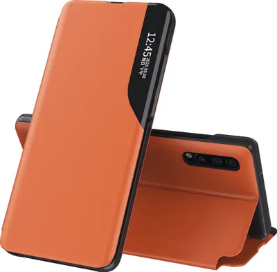 Image de Etui pour Galaxy A50s, Smart View Window Flip StandPolyuréthaneLeather Protective Case for Samsung Galaxy A50 / A50S / A30S Orange