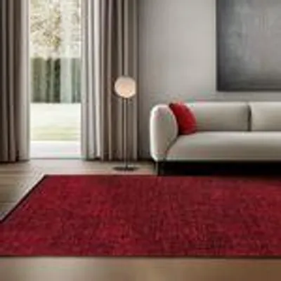 Zdjęcie produktu dla Nowoczesny dywan w stylu boho, wzór vintage i komfort z szenilu do salonu, sypialni, biura i kuchni, rozmiar: 160 x 230 cm, Kolor: Czerwony