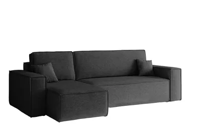 Produktbild von Kaiser Möbel Ecksofa mit schlaffunktion und bettkasten, Ecksofa L-Form, Eckcouch L-Form BEST stoff NEVE Links Dunkelgrau