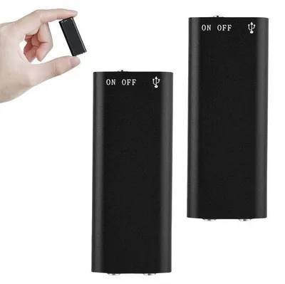Obrázek produktu pro Sada 2 ks přenosných diktafonů s umělou inteligencí, 8 GB, s funkcí přepisu a sluchátky, digitální záznamník s baterií 65 mAh – A2VITALK
