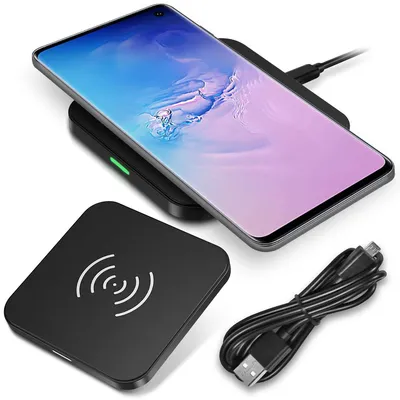 Produktbild von QI Wireless Schnell Ladegerät für Samsung Galaxy S10 Lade Charger Ladestation