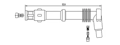 Produktbild von Stecker, Zündkerze von Bremi (13293/5) Stecker Zündanlage Zündkerzenstecker