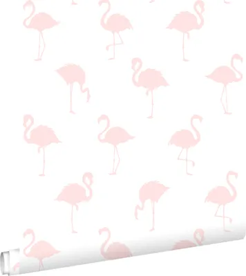 Obrázek produktu pro ESTAhome tapeta plameňáci světle růžová a bílá 53 cm x 10,05 m