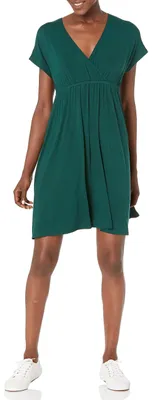 Produktbild von A. Essentials Damen Surplice-Kleid (Erhältlich in Übergröße), Jadegrün, 3XL Groß