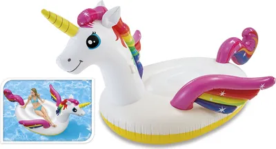Produktbild von Schwimmtier/Luftmatratze Einhorn XXL, 287 x 193 x 165 cm,