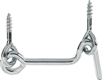 Produktbild von Alberts® Sturmhaken mit Öse blau verzinkt z.Einschrauben Länge 50 mm Haken ⌀3 mm