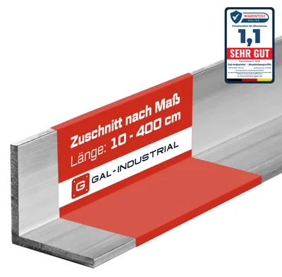 Produktbild von GAL-INDUSTRIAL | Winkelprofil Aluminium - 40x40x4mm – 30cm - Zuschnitt nach Maß