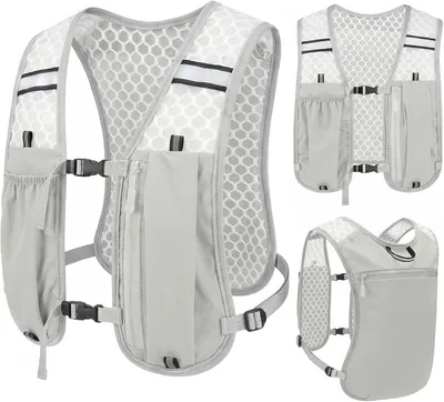 Imagen del producto de Mochila ligera para correr, con sistema de hidratación, malla transpirable, 5 litros, ideal para trail running