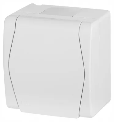 Obrázok produktu pre CB Elektro Zásuvka 1x do vlhka IP44 biela HERMES