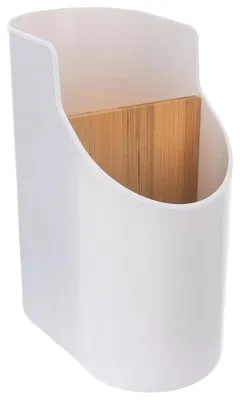 Image de Support pour ustensiles de cuisine - Rangement - Plastique - Blanc