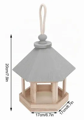 Produktbild von Vogelfutterhaus Holz Sechseckig 20x17x17 cm