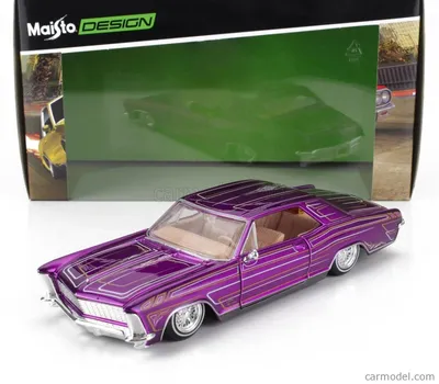 Productafbeelding van Maisto Buick Riviera Lowrider, modeljaar 1965, schaal 1:26, paars, metallic