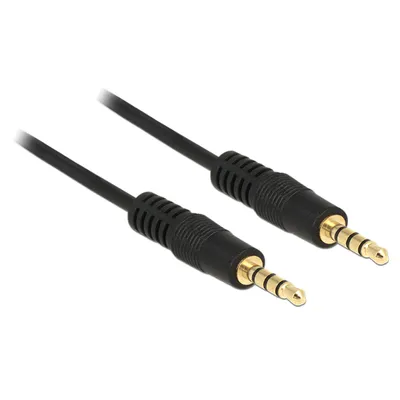 Produktbild von Delock - Headset-Kabel - 4-poliger Mini-Stecker männlich zu 4-poliger Mini-Stecker männlich - 50 cm - Schwarz