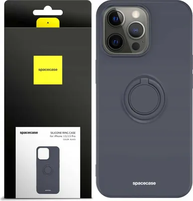 Immagine prodotto di SPACECASE Custodia ad anello in silicone per iPhone 13 Pro nero