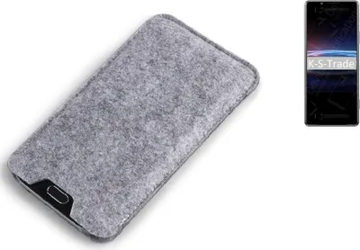 Produktbild von K-S-Trade Filz Handyhülle kompatibel mit Sony Xperia PRO-I Schutzhülle Filztasche Filz Tasche Case Sleeve Handy Hülle Filzhülle grau