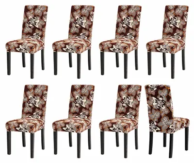Stuhlbezüge 8er Set, Stretch, Spandex, waschbar, für Esszimmer