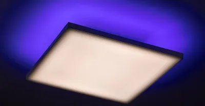 Zdjęcie produktu dla Plafon RGB z pilotem 30 cm LED 18W biały kwadratowy Faramir 71001 Rabalux