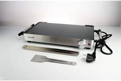 Produktbild von Korona Glas-Grill, 800 W, Grill, Elektro, 240 °C, Tisch, Schwarz, Edelstahl