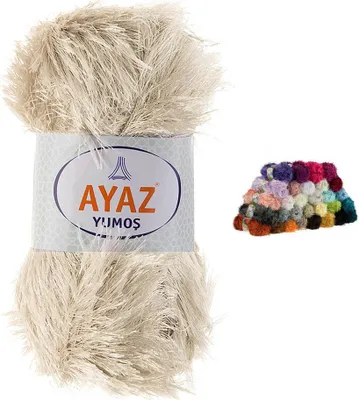 Produktbild von 100g Strickgarn Yumos Fransenstrickgarn Strickwolle Häkelgarn
