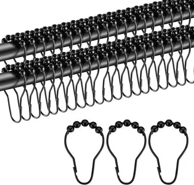Produktbild von Schwimmbeckenabsperrung, glänzendes Metall, 40 Stück, Schwarz, mit Schiebesystem