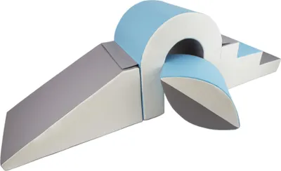 Image de Kit de blocs de mousse 4 l avec petite barrette blanc, bleu clair, gris