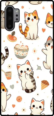 Immagine prodotto di Smartphonica Custodia per telefono adatta a Samsung Galaxy Note 10 Plus con stampa di gatti - Custodia posteriore in TPU con design a gatto
