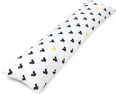 Obrázek produktu pro Polštář Tomivo® pro spánek na boku, rozměry 145 x 40 cm, s bavlněným potahem a polyesterovou výplní, ergonomický polštář pro dospělé, motiv myší