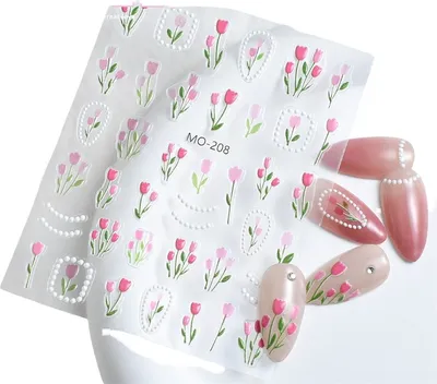 Produktbild von INF 3D-Tulpen-Nagelaufkleber Modell 2