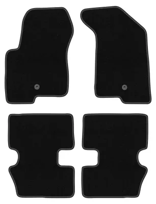 Image de Tapis de sol en moquette aiguilletée pour Jeep Patriot 2006-2016 (tout-terrain) – jeu de 4 pièces, noirs, sur mesure – Wielganizator BASIC