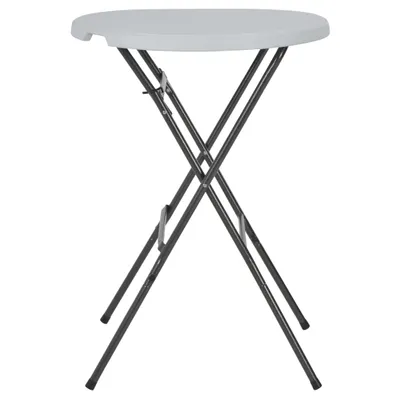 Image de vidaXL Table haute pliante blanche 80x110 cm HDPE