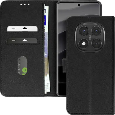 Image de Avizar, étui en similicuir avec fonction de support Redmi Note 14 Pro et 14 Pro Plus, noir