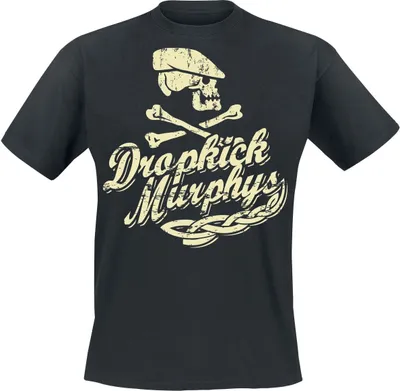 Produktbild von Dropkick Murphys T-Shirt Herren Scally Skull Ship schwarz L