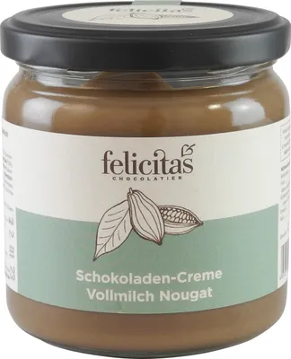 Produktbild von Vollmilch-Nougat Schokoladen-Creme von der Confiserie Felicitas (400 g)