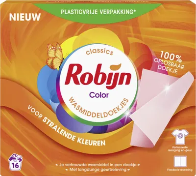 Produktbild von Robijn Classics - Color - Waschmitteltücher - 16 Waschstreifen - 1 Stück