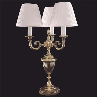 Produktbild von Casa Padrino Luxus Barock Tischleuchte Bronze / Weiß H. 60 cm - Prunkvolle Barock Schreibtischleuchte - Barock Leuchten
