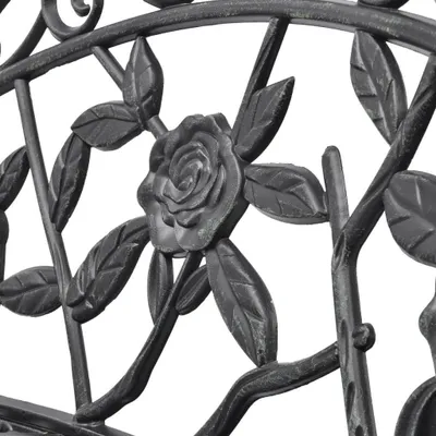 Zdjęcie produktu dla Ławka ogrodowa - Ławka do ogrodu - Ławka zewnętrzna - Ławka parkowa - Ławka ogrodowa z aluminium - Odporna na warunki atmosferyczne, odlew aluminium - 100 cm