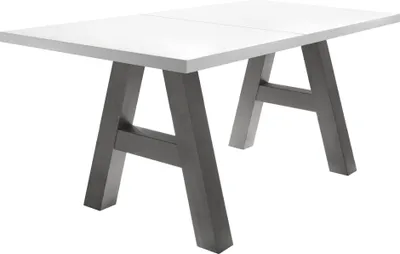 Produktbild von Esstisch ausziehbar Elia 3 140 x 90 x 75 Esszimmertisch Graphit/Weiß Matt Lack 13276-140