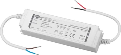 Zdjęcie produktu dla Goobay 74771 Transformator LED 24 V (DC), 100 W, IP67, biały - Transformator stałonapięciowy (CV) do użytku zewnętrznego, nieściemnialny
