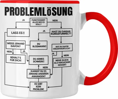 Produktbild von Trendation - Ingenieur Geschenk Tasse Mathematiker Kollege Maschinenbau Spruch Geschenkidee Männer (Rot)