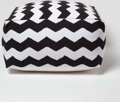 Immagine prodotto di HOMESCAPES Sgabello di design pouf cubo chevron - L