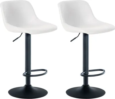 Produktbild von 2er Set Barhocker Loft Kunstleder weiß