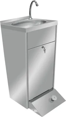 Immagine prodotto di Lavabo Skyrainbow in acciaio inox con pedale - 400 x 510 x 850 mm