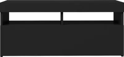 Image de vidaXL vidaXL - Armoire TV - avec - éclairage LED - 90x35x40 - cm - noir