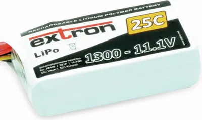 Produktbild von EXTRON LiPo-Akku X2, 11,1V-/1300m Ah