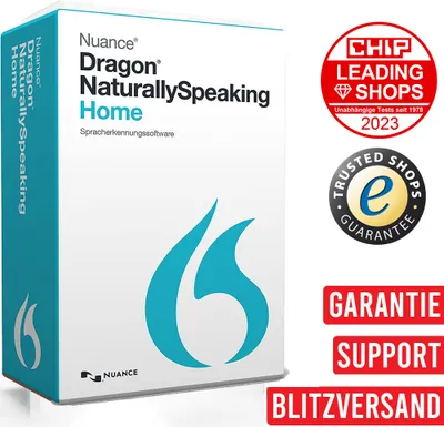 Produktbild von Nuance Dragon NaturallySpeaking 13 Home | Vollversion | Versand per E-Mail
