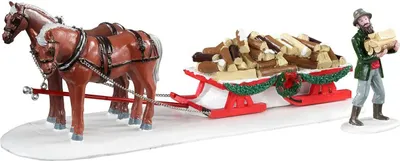 Immagine prodotto di Consegna di legna da ardere, set di 2 Weihnachtsfigur