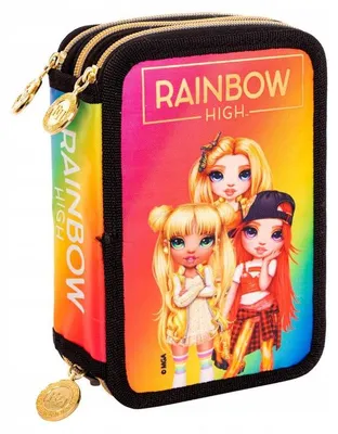 Produktbild von Dreifach faltbares Federmäppchen mit Rainbow High Jumbo